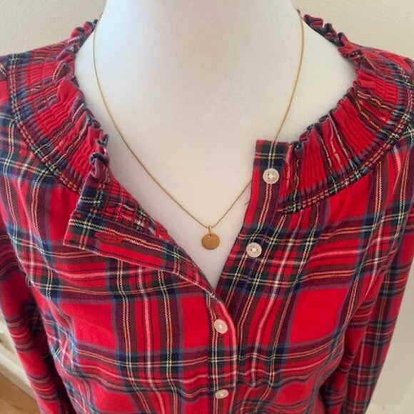 Boden Mae Smocked Cotton Blouse - Red - Picture 6 of 7